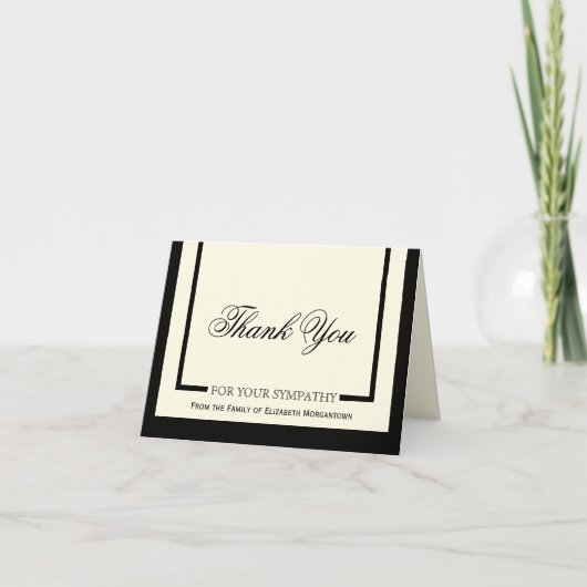 Sympathie Dank je kaarten - Classic Cream (Voorkant)