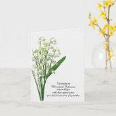 Sympathie Dank je Lily van de Valley Kaart (Gele Bloem)