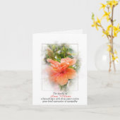 Sympathie Dank je Oranje Hibiscus Kaart (Gele Bloem)