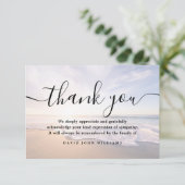 Sympathie Dank u Beach Ocean Funeral Bedankkaart (Staand voorkant)