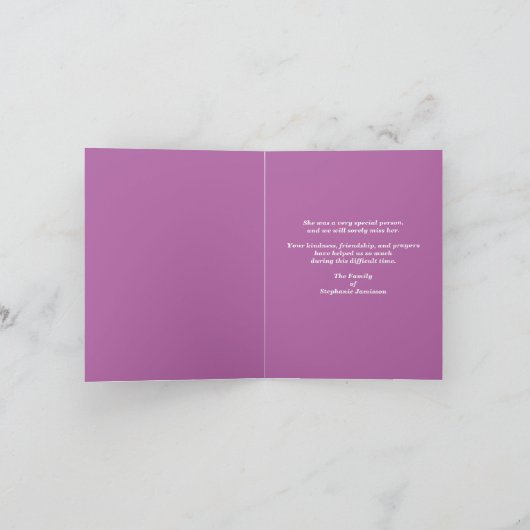 Sympathie Dank u  Bloem Theepot Note Kaart (Binnen)