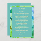 Sympathie dank u digitaal onder 2 dollar gedicht aankondiging (Voorkant / Achterkant)