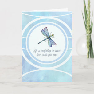 Sympathie Dank u Dragonfly Comfort Bedankkaart