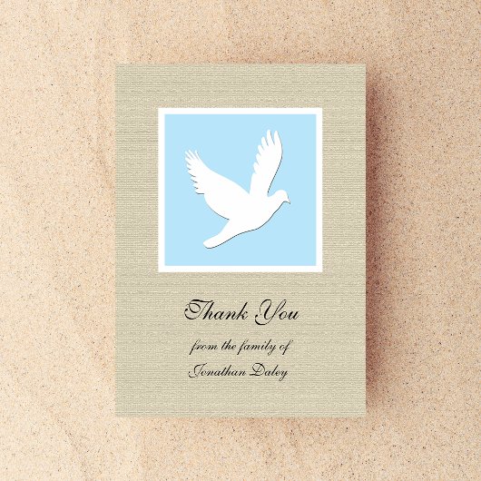 Sympathie Dank u Flat Kaart - Dove