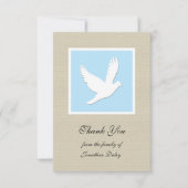 Sympathie Dank u Flat Kaart - Dove (Voorkant)