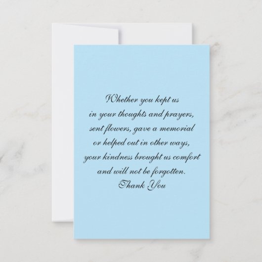 Sympathie Dank u Flat Kaart - Dove (Achterkant)