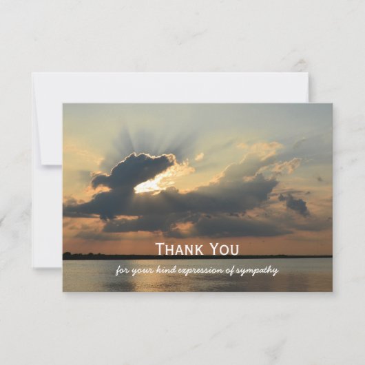 Sympathie Dank u Flat Kaart - Sunset (Voorkant)