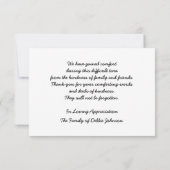 Sympathie Dank u Flat Kaart - Sunset (Achterkant)