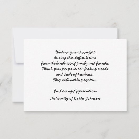 Sympathie Dank u Flat Kaart - Sunset (Achterkant)