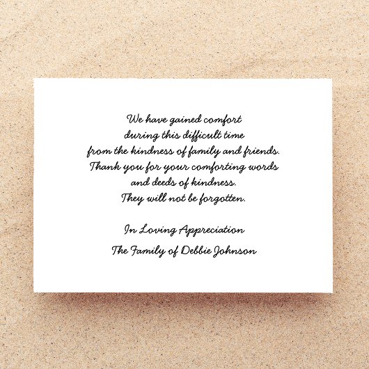 Sympathie Dank u Flat Kaart - Sunset