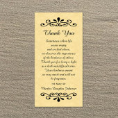 Sympathie dank u fotokaart perkament look goud bedankkaart