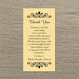 Sympathie dank u fotokaart perkament look goud bedankkaart