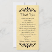 Sympathie dank u fotokaart perkament look goud bedankkaart (Voorkant)