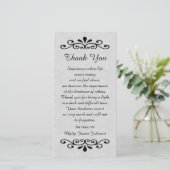 Sympathie dank u fotokaart perkament look grijs bedankkaart (Staand voorkant)