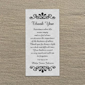 Sympathie dank u fotokaart perkament look grijs bedankkaart