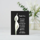 Sympathie Dank U Herdenking Witte Lelie Bloem Briefkaart (Staand voorkant)