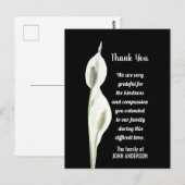 Sympathie Dank U Herdenking Witte Lelie Bloem Briefkaart (Voorkant / Achterkant)