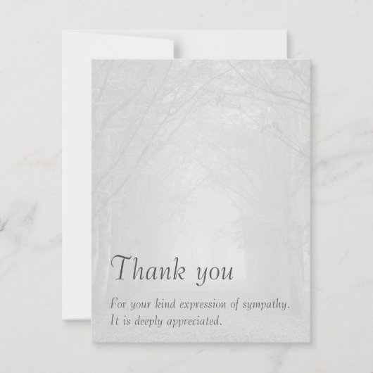 sympathie dank u kaart (Voorkant)