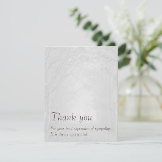 sympathie dank u kaart (Staand voorkant)
