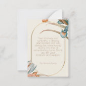  sympathie dank u kaart notitiekaartje (Achterkant)