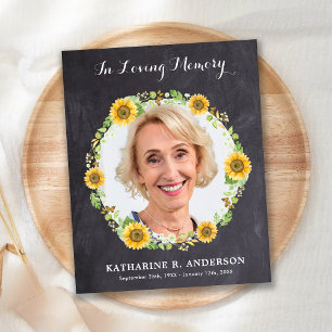 Sympathie dank u kaarten zonnebloemen foto begrafe