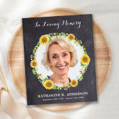 Sympathie dank u kaarten zonnebloemen foto begrafe