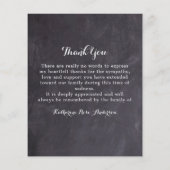 Sympathie dank u kaarten zonnebloemen foto begrafe (Achterkant)