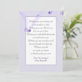 Sympathie Dank u Lavendel Border Kaart (Staand voorkant)