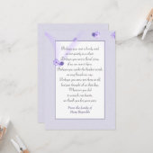 Sympathie Dank u Lavendel Border Kaart (Voorkant / Achterkant in situ)