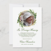 Sympathie Dank u Memorial Groen FOTO Bedankkaart (Voorkant)