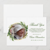 Sympathie Dank u Memorial Groen FOTO Bedankkaart (Voorkant / Achterkant)