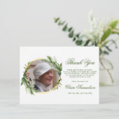 Sympathie Dank u Memorial Groen FOTO Bedankkaart (Staand voorkant)