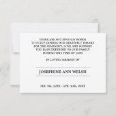 Sympathie Dank u Memorial Mountain Fotografie Bedankkaart (Achterkant)