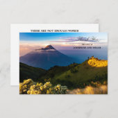 Sympathie Dank u Memorial Mountain Fotografie Bedankkaart (Voorkant / Achterkant)