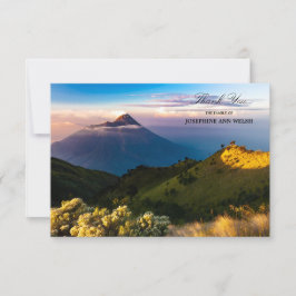 Sympathie Dank u Memorial Mountain Fotografie Bedankkaart