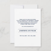 Sympathie Dank u Memorial Ocean Sunset Beach Bedankkaart (Achterkant)