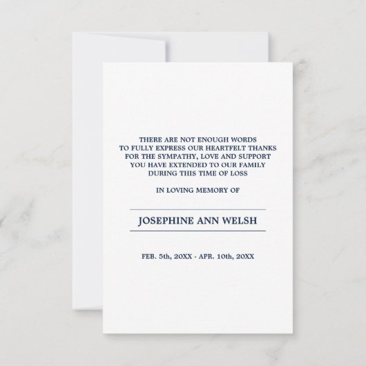 Sympathie Dank u Memorial Ocean Sunset Beach Bedankkaart (Achterkant)