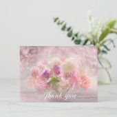 Sympathie DANK U Memorial Peony Flower Vase Bedankkaart (Staand voorkant)