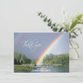 Sympathie DANK U Memorial Rainbow Trees Natuur Bedankkaart (Staand voorkant)
