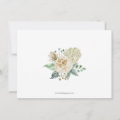 Sympathie Dank u Memorial White Greenery Wreath Bedankkaart (Achterkant)