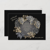 Sympathie Dank u met bladeren Kaart (Voorkant / Achterkant)