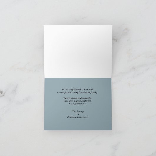 Sympathie Dank u Mountain Lake Reflectie Note Bedankkaart (Binnen)