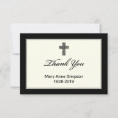 Sympathie Dank u Platte Kaart met Cross (Voorkant)