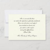 Sympathie Dank u Platte Kaart met Cross (Achterkant)