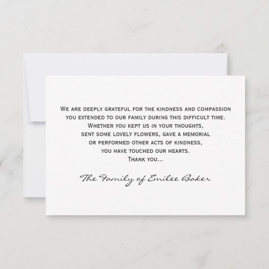 Sympathie Dank u Platte Kaart - Orchideeën (Achterkant)