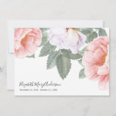 Sympathie Dank u rouwplechtigheid Floral Memorial Bedankkaart (Achterkant)