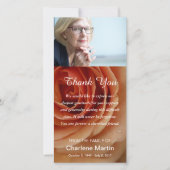 Sympathie Dank u voor het Memorial Funeral Floral  Bedankkaart (Voorkant)