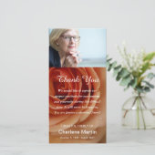 Sympathie Dank u voor het Memorial Funeral Floral  Bedankkaart (Staand voorkant)