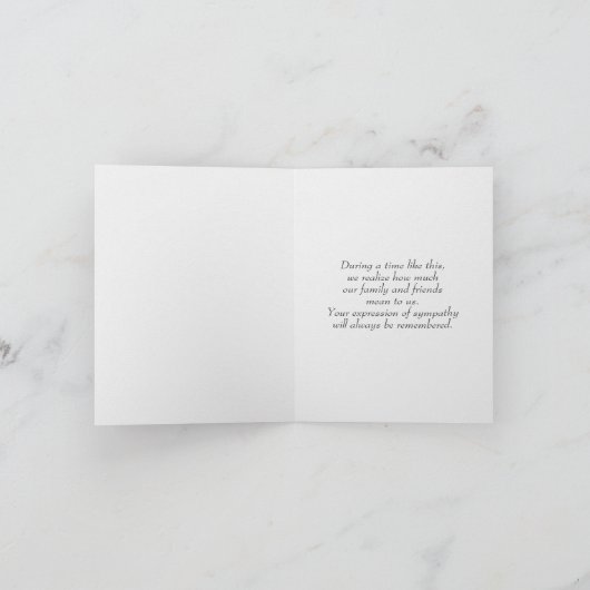 Sympathie Dank u Waterverf Bouquet Kaart (Binnen)