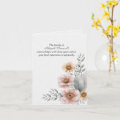 Sympathie Dank u Waterverf Bouquet Kaart (Gele Bloem)